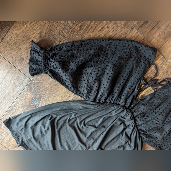 New! NINEXIS Size S Deep Front & Back V Toe Back Bohemian Mini Crochet Coverup - Picture 15 of 16